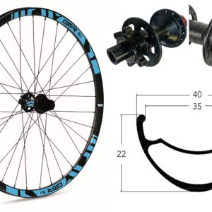 Rueda trasera Reforzada para E-MTB GTR SL35 29″ Azul Disc 6 Tornillos Boost Shimano