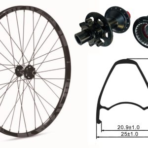 Rueda trasera aluminio MTB GTR SL20 27,5″ Gris Disc 6 Tornillos Shimano Ratchet