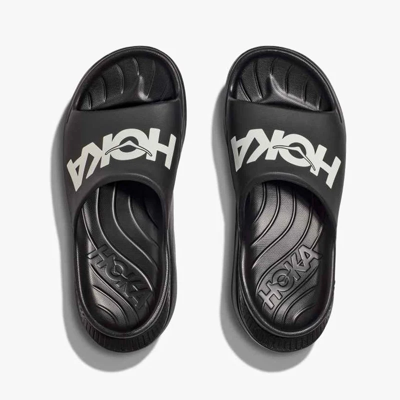 SANDALIA HOKA ORA ATHLETIC SLIDE BLACK/WHITE - Imagen 5