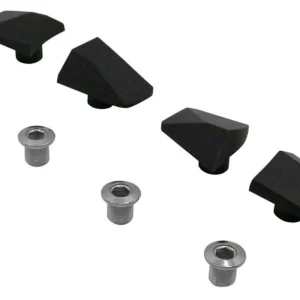 Set tornillo + tapa Shimano 105 R7100 (4 tapas + 4 tornillos, Aluminio 6082 T6, negro)