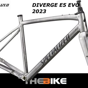 Cuadro Specialized Diverge E5 EVO 2023  GLOSS BRUSHED SMOKED LIQUID METAL/BLACK