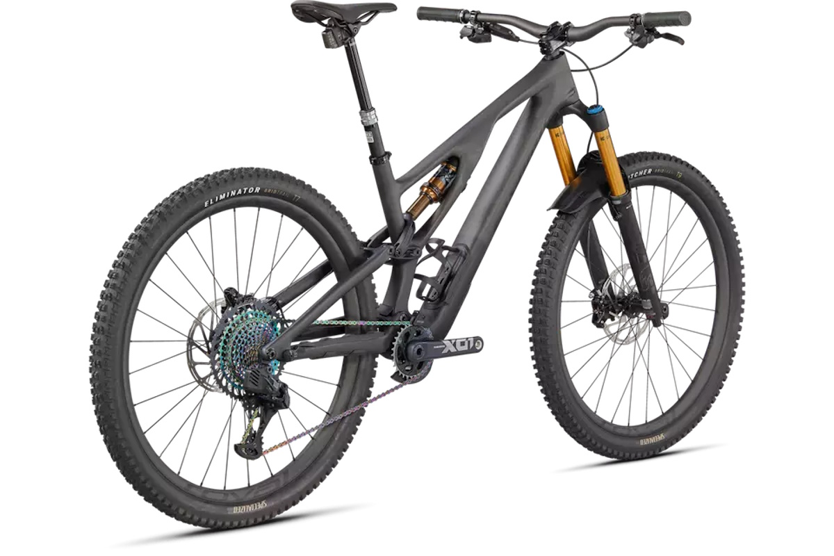 Specialized S-Works Stumpjumper EVO 2022 – Satin Brushed Black Liquid Metal / Carbon / Black - Imagen 3