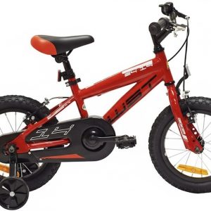 WST 14″ Elegance – Bici infantil con V‑Brake, estabilizadores y cubrecadena